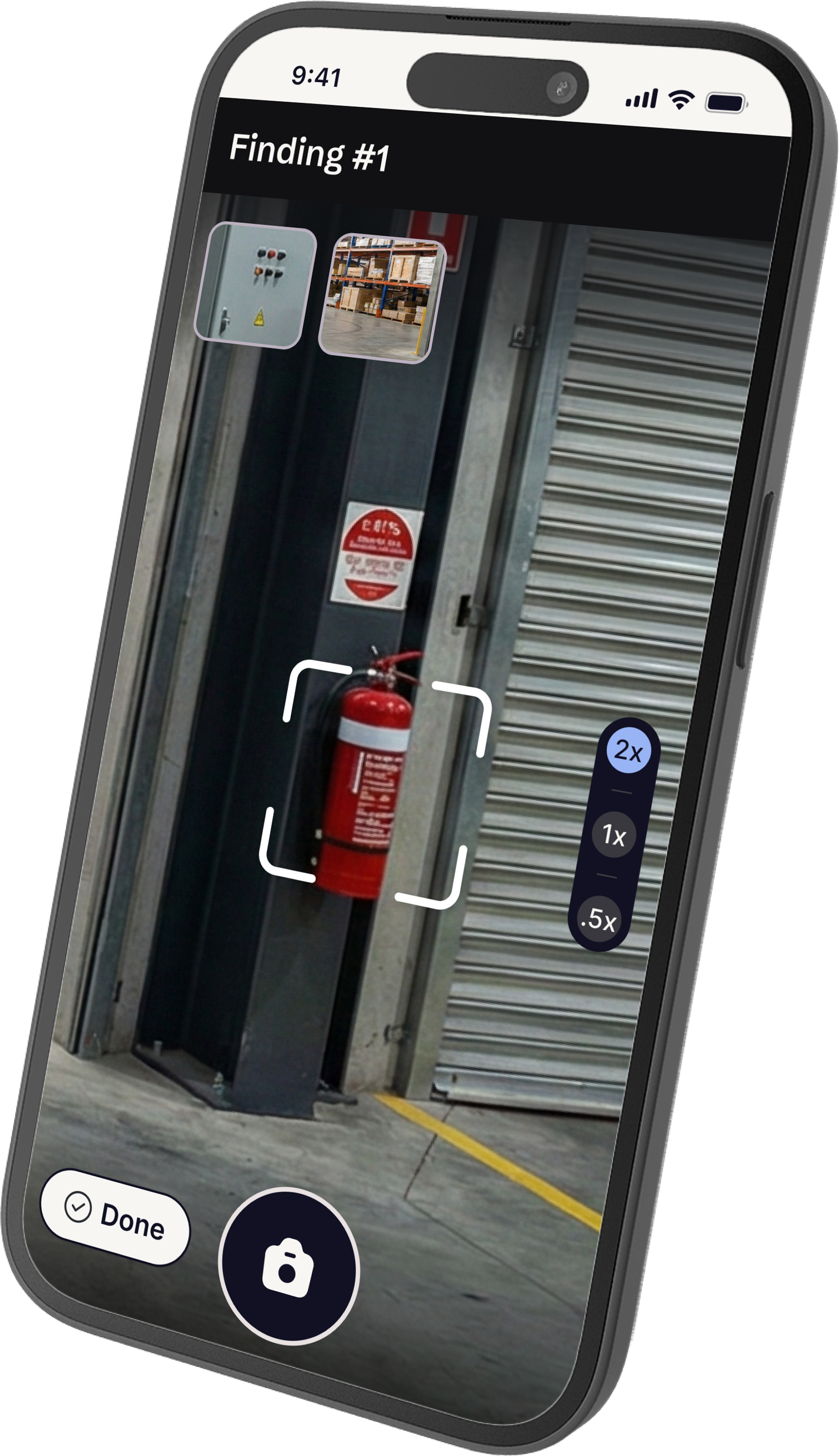 SiteWalk inspection app on a phone – the My Walks screen