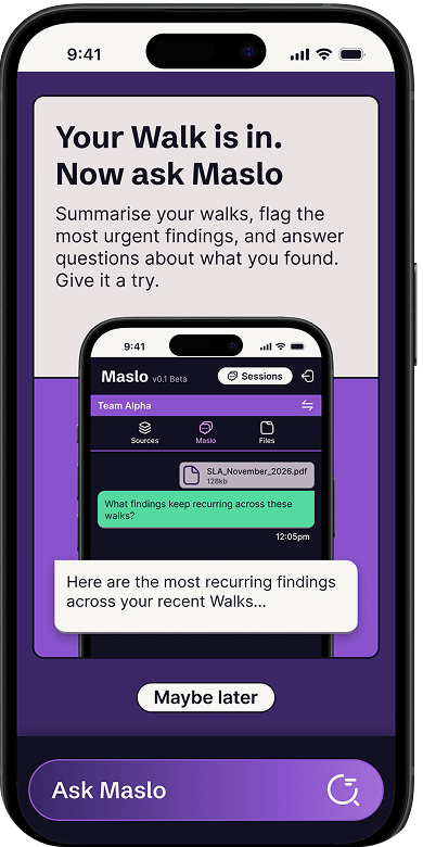 SiteWalk's AI assistant introduced on mobile after a walk